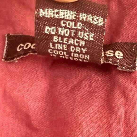 COCO & CHASE 100% Cotton Sheer Blouse Size Large - Picture 5 of 5